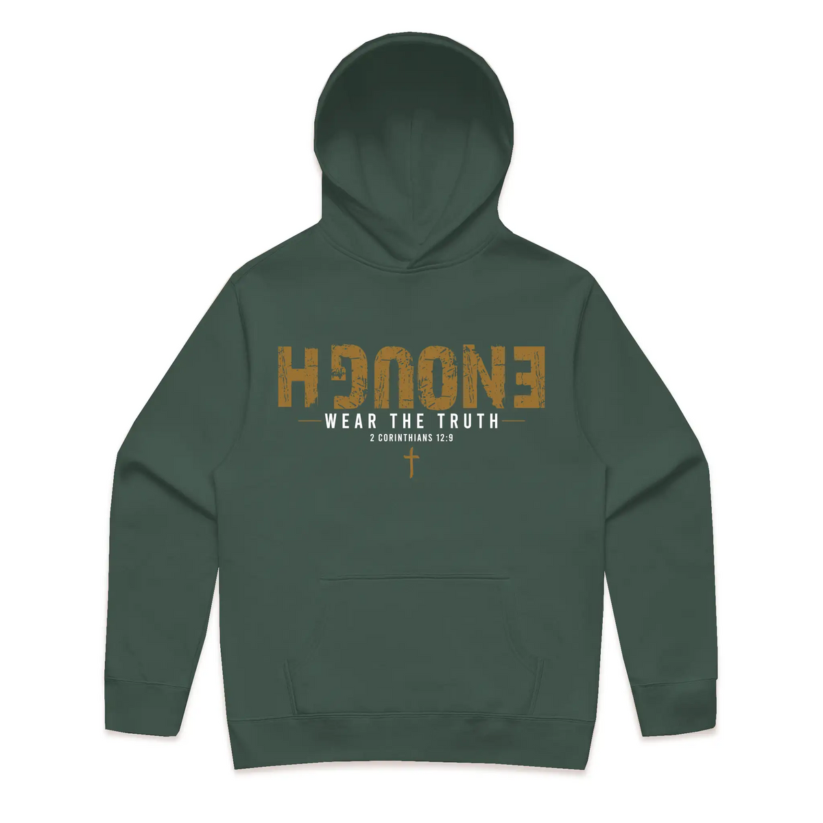 ENOUGH Christian hoodie with signature minimalist graphic