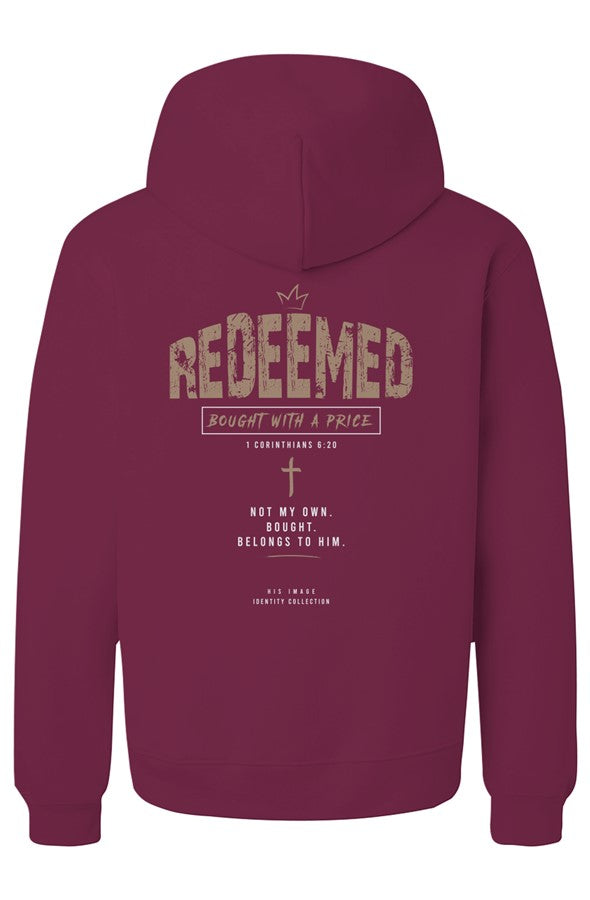 Oversized REDEEMED faith inspired hoodie by Courtesy of God